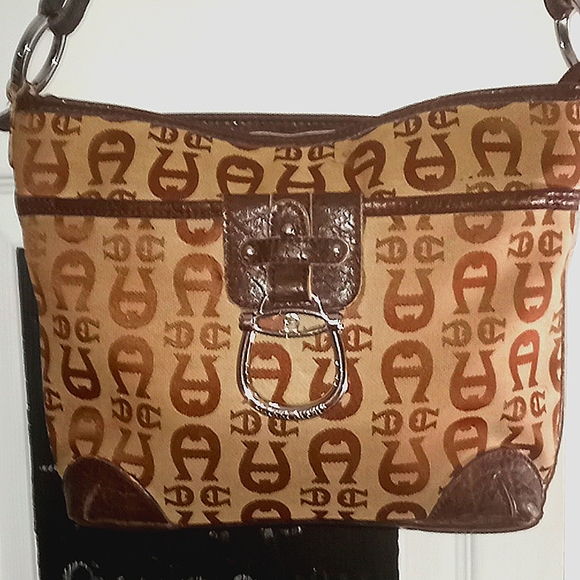 Stylish canvas brown ETIENNE AIGNER - Picture 1 of 16